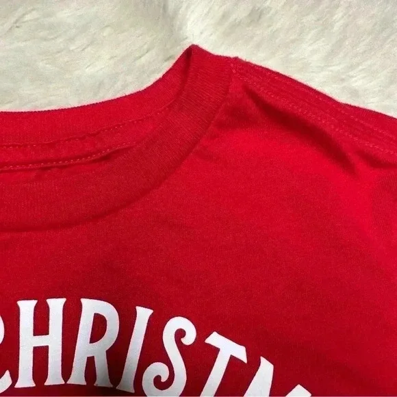 Holiday Time Christmas Santa Shirt Red & White Long Sleeved Size Extra  Small - Picture 8 of 16